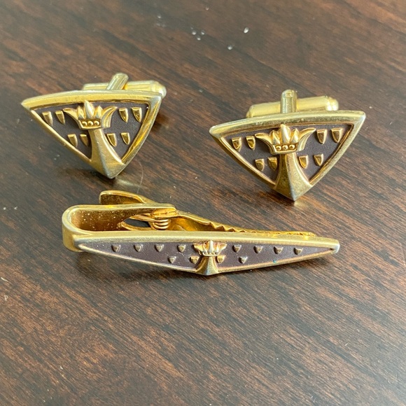 Vintage VTG 18 Piece Cuff Link Tie Clip Lapel Pin Lot - Picture 4 of 7